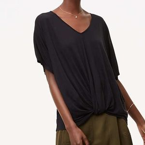LOFT Black Twist Tee